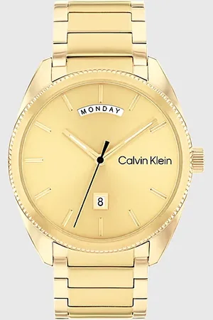 Calvin Klein Reloj de pulsera con esfera de rayos de sol
