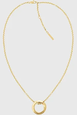 Calvin Klein Collar con colgante de círculo trenzado