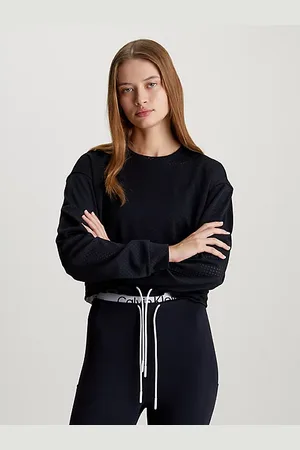Calvin Klein Sudadera cropped de malla
