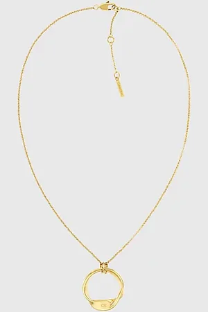 Calvin Klein Collar con colgante de anillo trenzado
