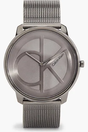 Calvin Klein Reloj con pulsera de malla y logo monograma