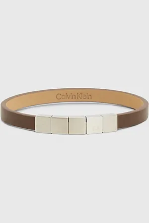 Calvin Klein Pulsera minimalista de piel ajustable