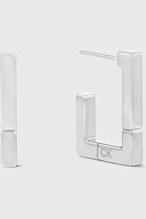Calvin Klein Pendientes geométricos de acero inoxidable
