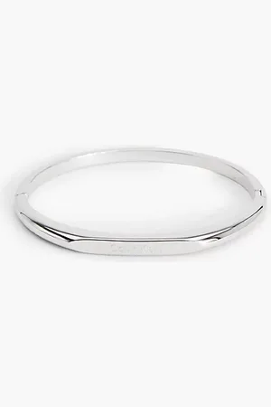 Calvin Klein Pulsera con bisagra de acero inoxidable