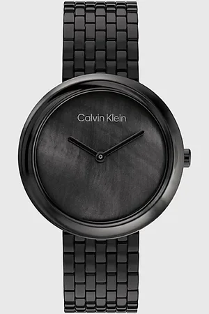 Calvin Klein Reloj de pulsera con bisel retorcido
