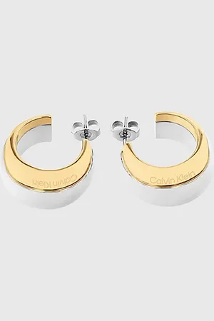 Calvin Klein Pendientes de aro en dos tonos