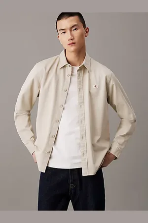 Calvin Klein Camisa holgada de sarga de algodón