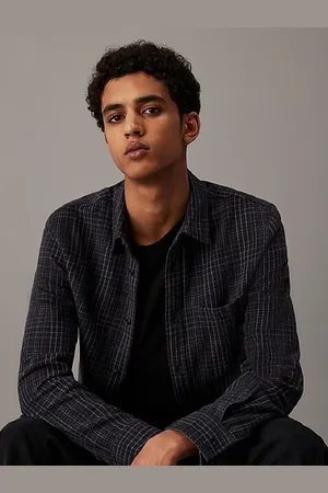 Calvin Klein Camisa de franela de algodón