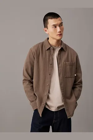 Calvin Klein Camisa de franela de algodón