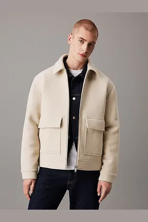 Calvin Klein Chaqueta holgada de mezcla de lana