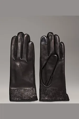 Calvin Klein Guantes táctiles cálidos de piel