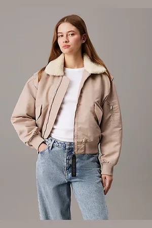 Calvin Klein Chaqueta de aviador de satén