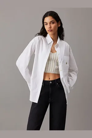 Calvin Klein Camisa holgada de popelín de algodón