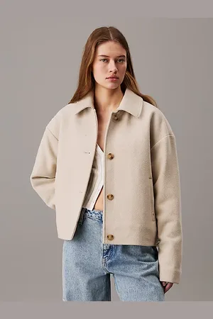 Calvin Klein Chaqueta corta de mezcla de lana