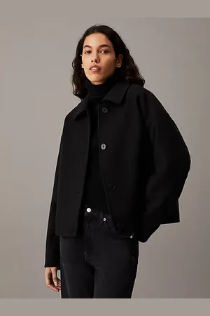 Calvin Klein Chaqueta corta de mezcla de lana