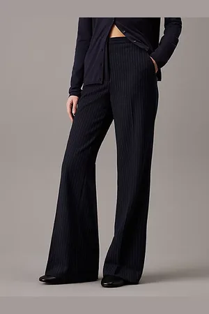 Calvin Klein Pantalones de pernera ancha con raya diplomática