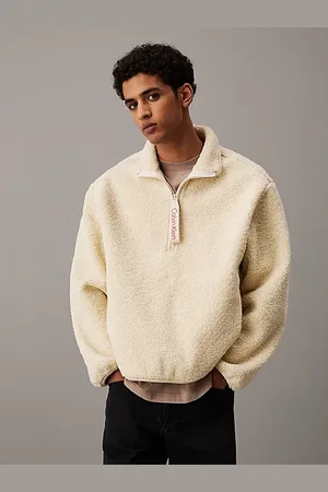 Calvin Klein Chaqueta holgada de sherpa con media cremallera