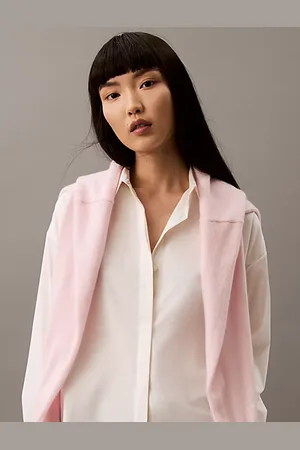 Calvin Klein Camisa con botones holgada de popelín