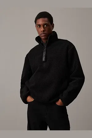 Calvin Klein Chaqueta holgada de sherpa con media cremallera
