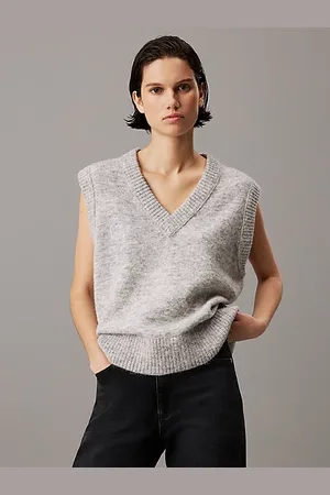Calvin Klein Chaleco holgado de mezcla de lana