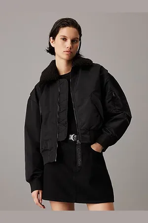 Calvin Klein Chaqueta de aviador de satén