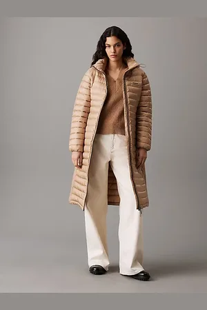 Calvin Klein Abrigo midi de nailon ligero