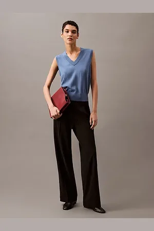 Calvin Klein Pantalón de suave crepé plisado