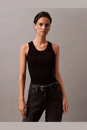 Calvin Klein Camiseta de tirantes de canalé de algodón