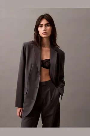 Calvin Klein Blazer de mezcla de lana tropical