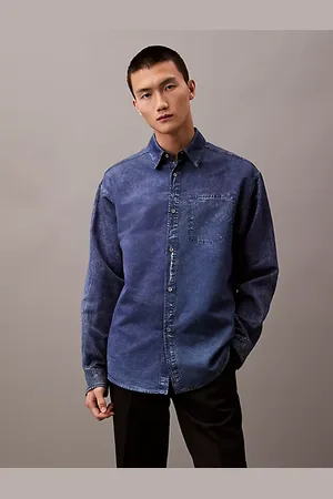 Calvin Klein Camisa denim estampada