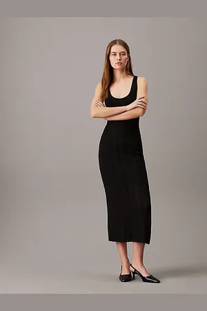 Calvin Klein Vestido de tirantes slim con encaje