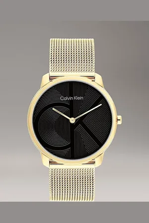 Calvin Klein Reloj con pulsera de malla y logo monograma