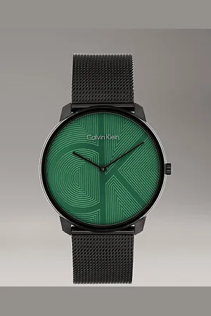 Calvin Klein Reloj con pulsera de malla y logo monograma