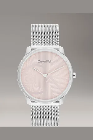 Calvin Klein Reloj de pulsera con bisel retorcido