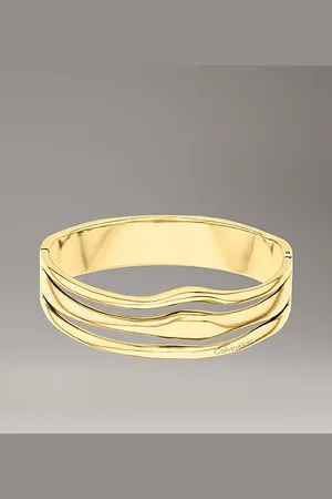 Calvin Klein Pulsera escultural bañada en oro
