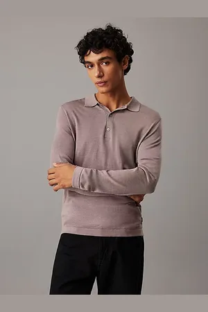 Calvin Klein Jersey polo de seda y merino