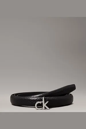 Calvin Klein Cinturón slim de piel con logo