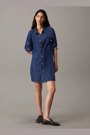 Calvin Klein Vestido camisero con cinturón