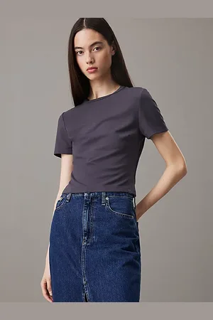 Calvin Klein Top de manga corta de punto milano