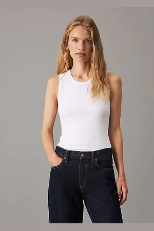 Calvin Klein Camiseta de tirantes de canalé skinny