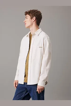Calvin Klein Camisa holgada de cambray de algodón