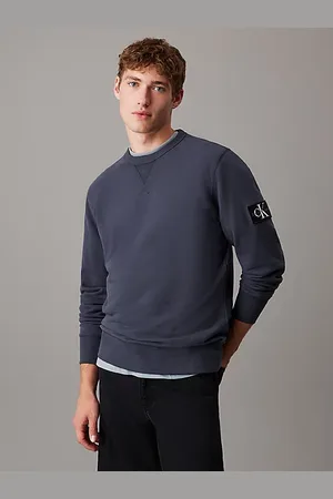 Calvin Klein Sudadera de felpa de algodón con insignia