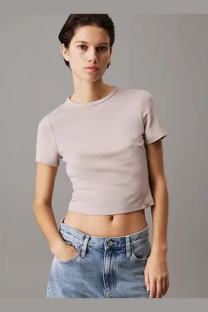 Calvin Klein Top de manga corta de punto milano