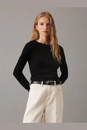 Calvin Klein Top de lyocell y lana slim