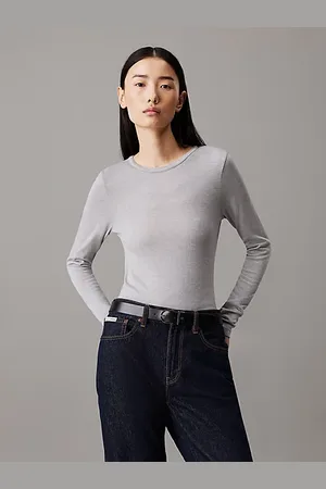 Calvin Klein Top de lyocell y lana slim