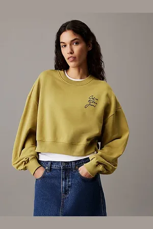 Calvin Klein Sudadera boxy de felpa de algodón