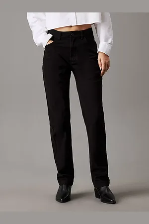 Calvin Klein Pantalones rectos de tiro alto