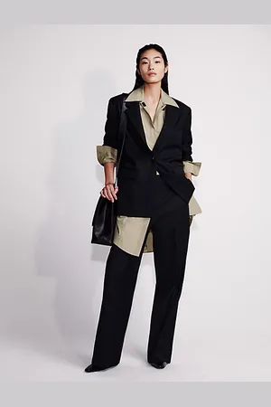 Calvin Klein Pantalones tailored de mezcla de lana
