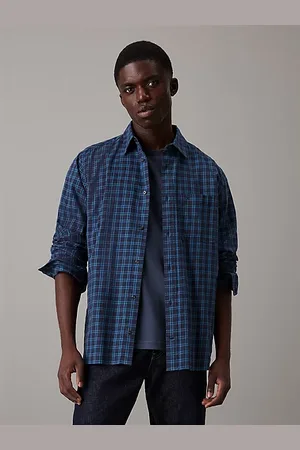 Calvin Klein Camisa holgada de cuadros de sarga