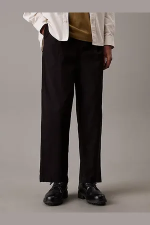Calvin Klein Pantalón cropped holgado de algodón
